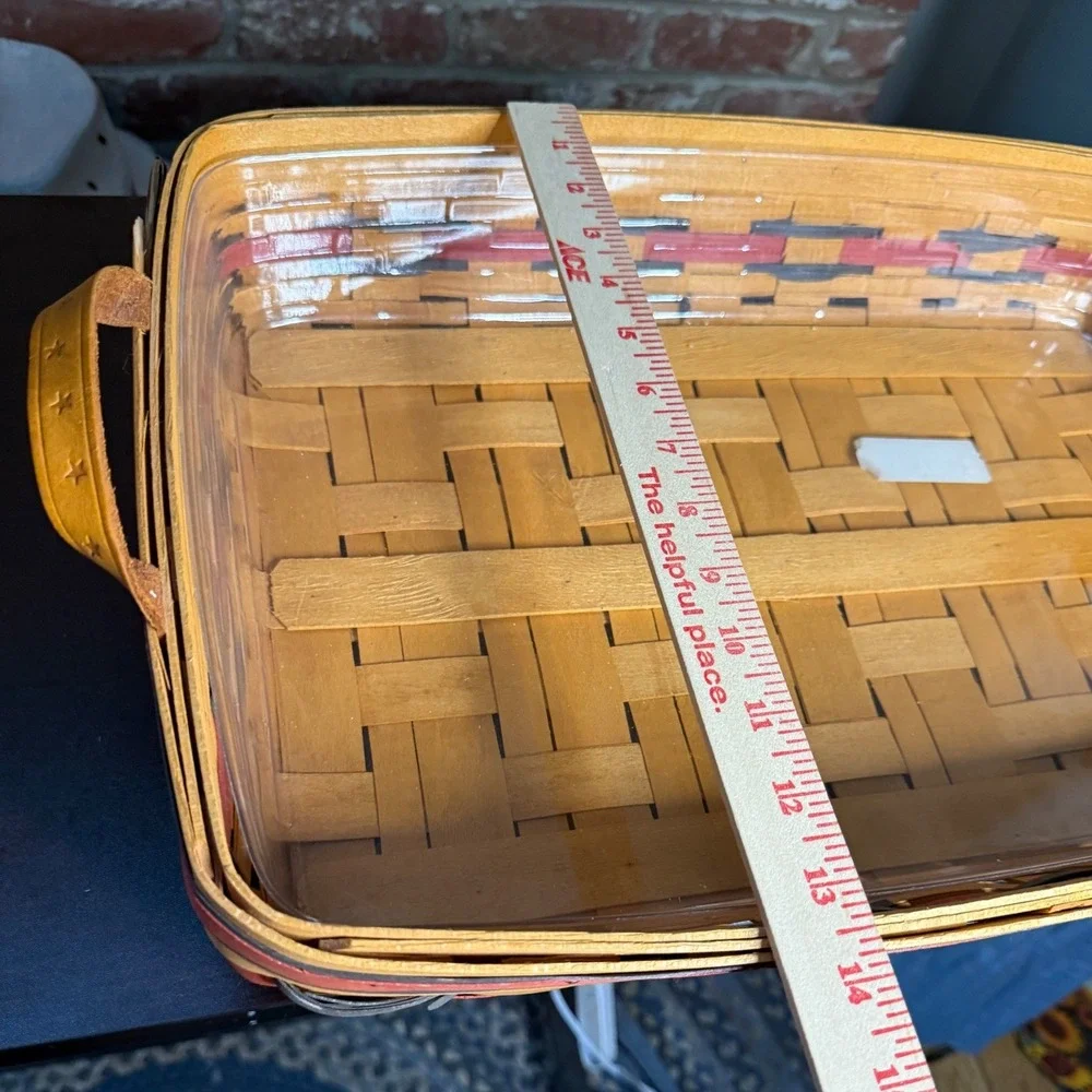 Longaberger 2000 Century Celebration Basket Large Serving Tray with Liners 18x12